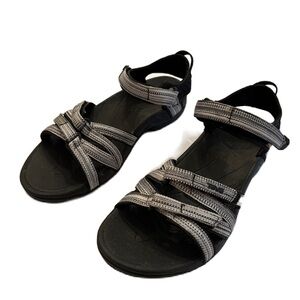 Teva Tirra Women's 8.5 Black & White Hiking Sport Sandal